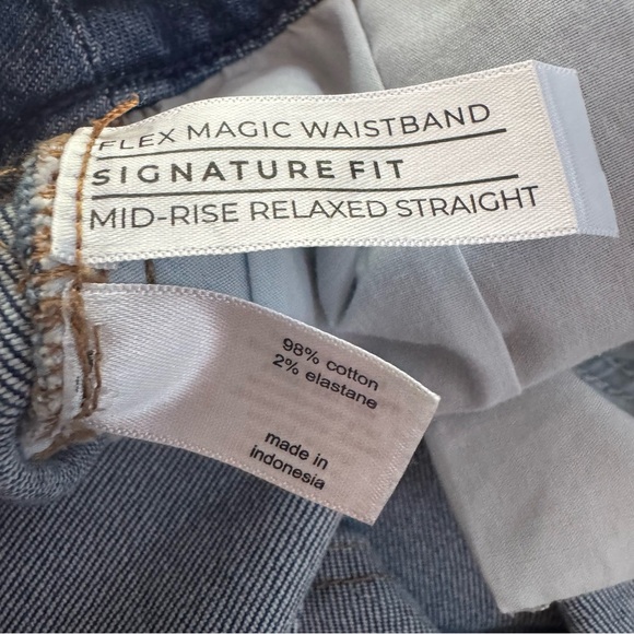 Lane Bryant Mid Rise Relaxed Straight Jean With Seam Detail. Flex. Size 24 - Picture 10 of 13